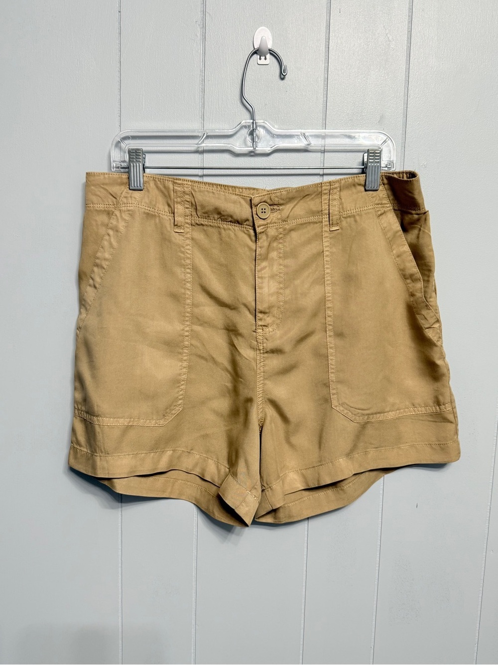 Tan High-Rise Bermuda Shorts Soft